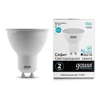 Лампа светодиодная Gauss Elementary MR16 7W 4100K 230V GU10 550Lm
