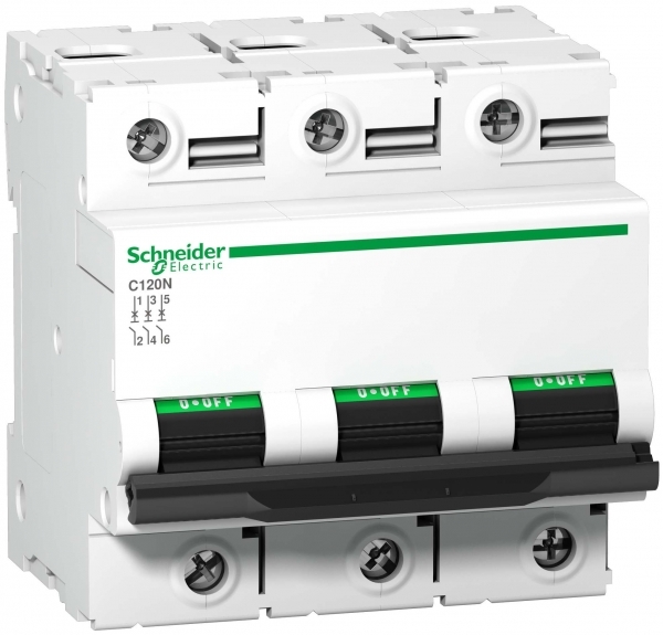 Автоматический выключатель Schneider Electric Acti 9 C120N 3П 125A C 10кА 4,5 модуля