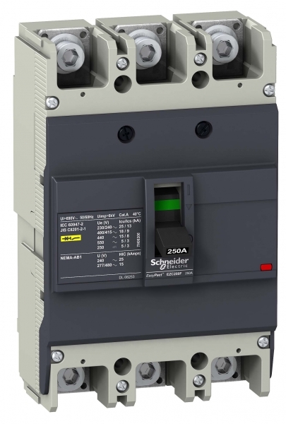 Автоматический выключатель Schneider Electric EasyPact EZC250F 160A 18 кА/400В 3П3Т