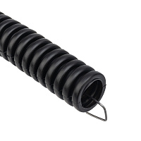 Труба гофрированная REXANT ПНД, с зондом Ø 16 мм черная