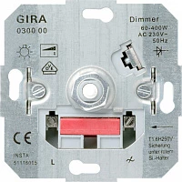 Светорегулятор Gira System 55 Мех поворотный 400W для л/н (вкл поворотом)